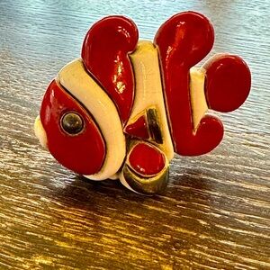 Genuine Vintage Artesania Rinconada Ceramic Clown Fish Figurine